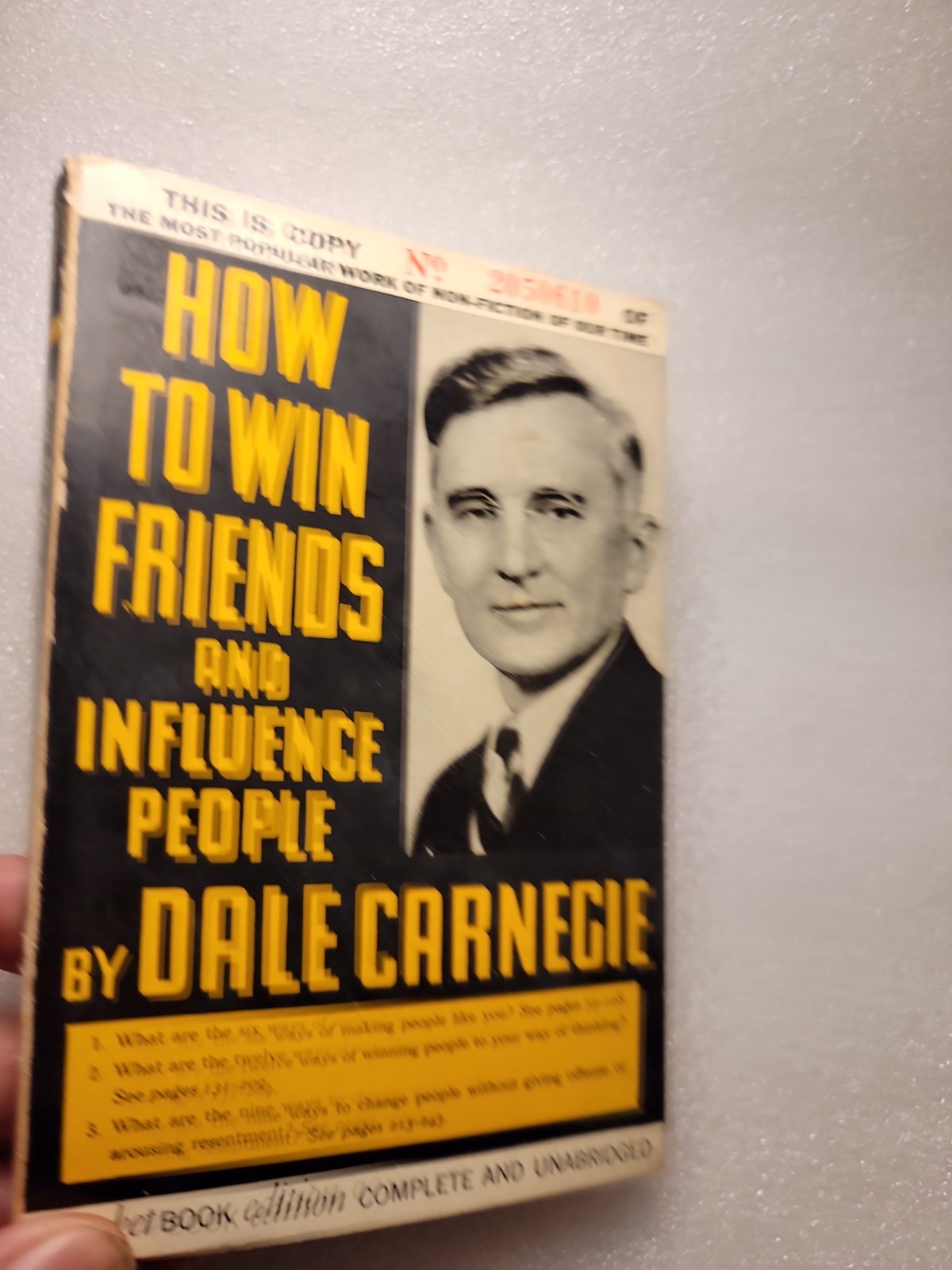 How to Win Friends and Influence People Dale Carnegie 1941 NY VTG Pocket Books