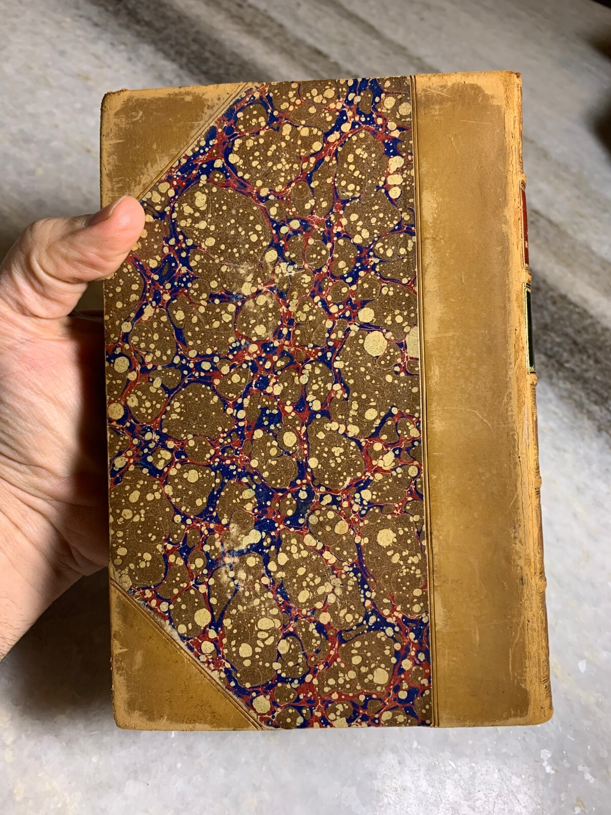 Antique Life Michael Angelo GRIMM Victorian Book Embossed Leather Little Brown