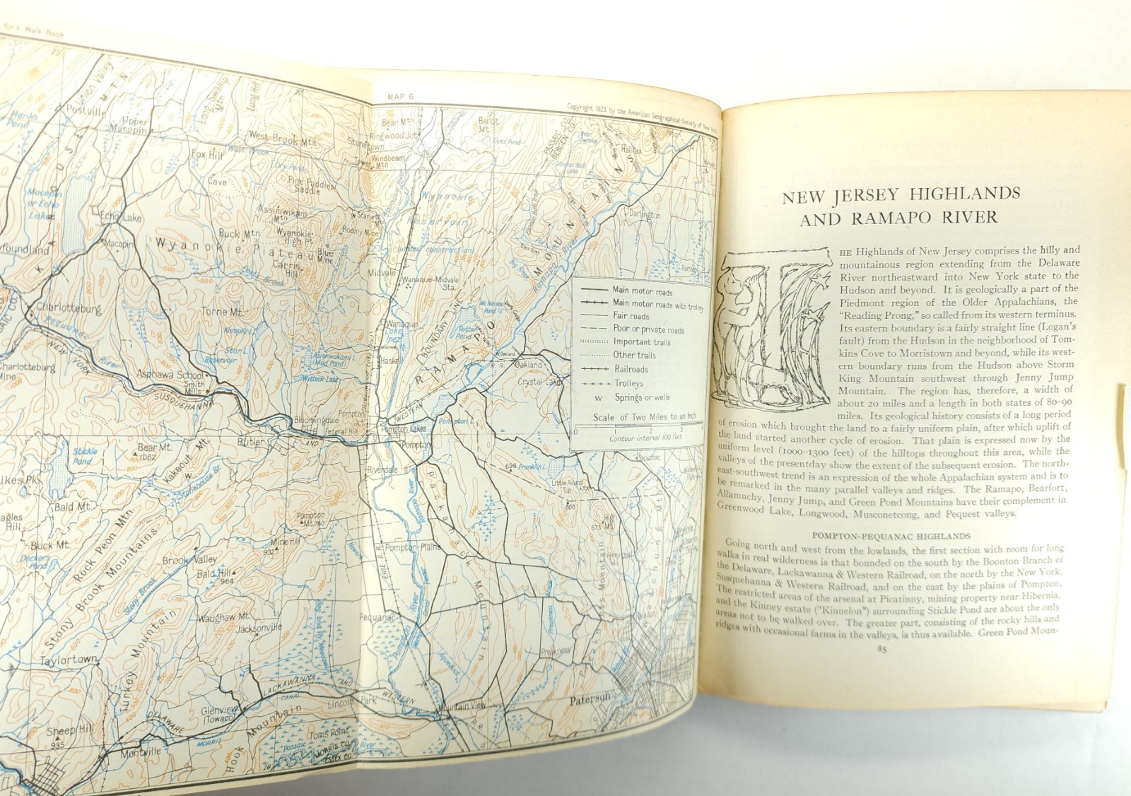1924 New York Walk Book Guide Illustrated w/ Maps Manhattan Hudson Westchester