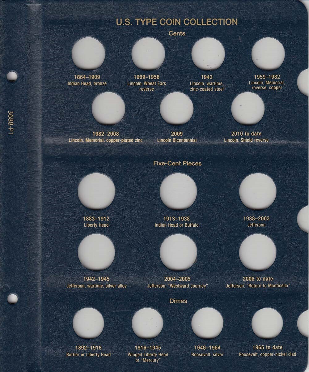 US Type Coin Collection 20th & 21st Centuries Album Whitman Classic 3688 New