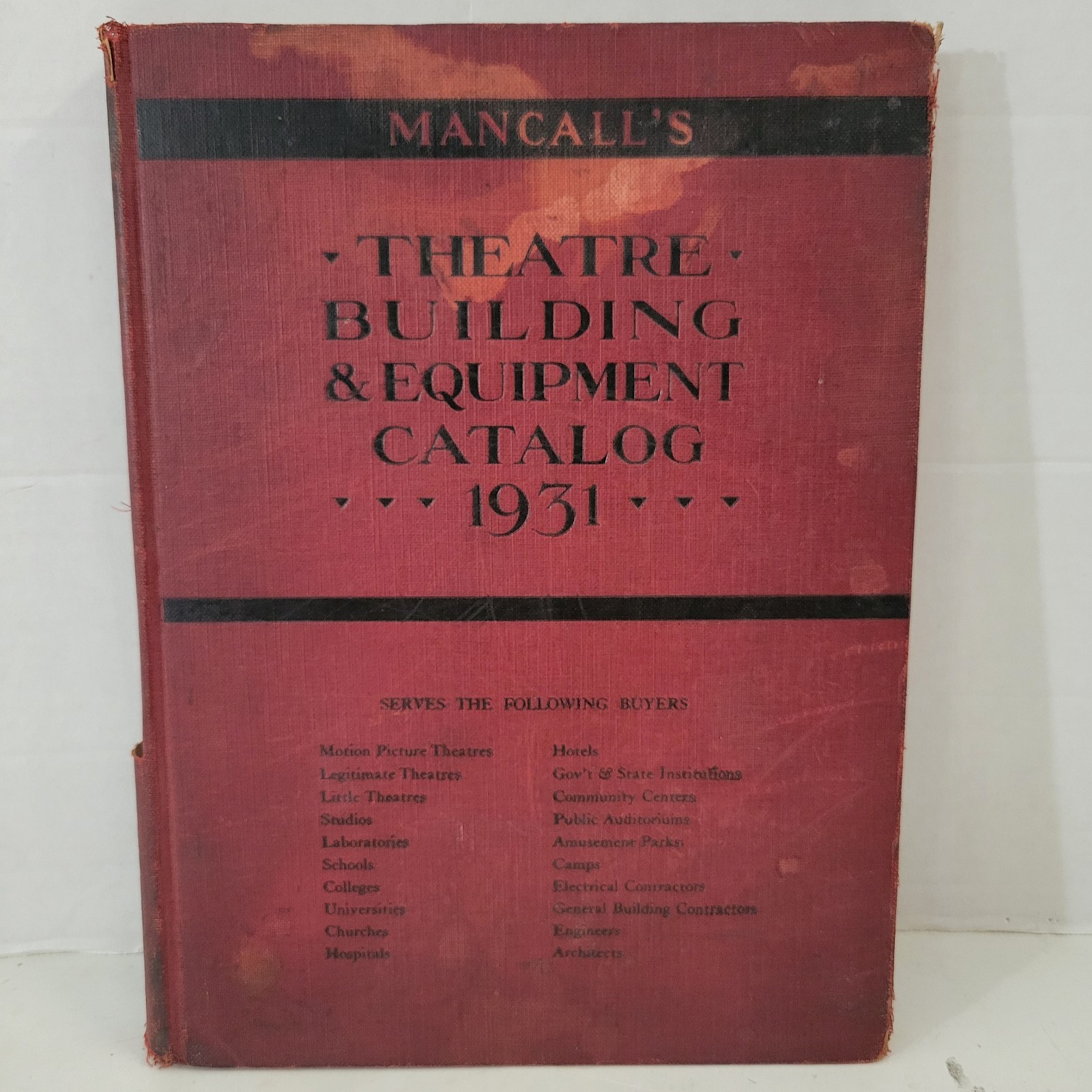 Mancall’s Theatre Building and Equipment Catalog 1931 Vintage Book F.A. Mancall