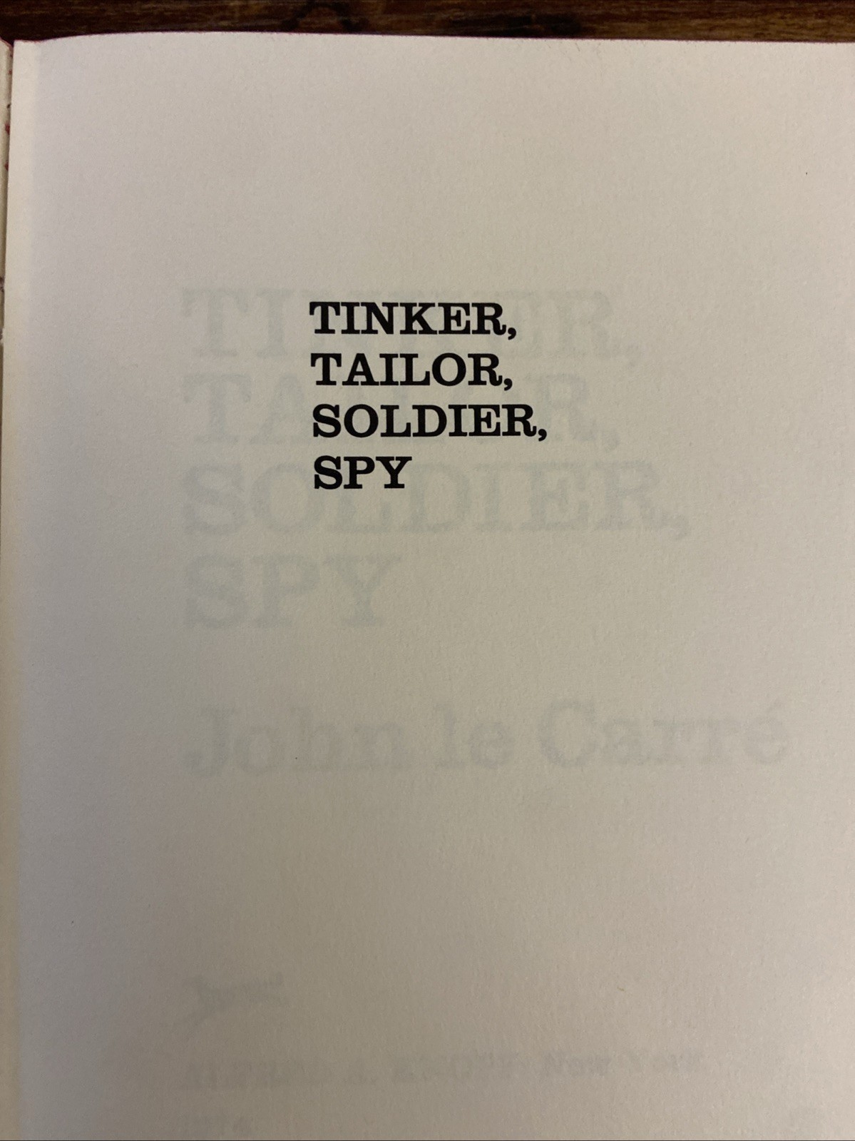 Tinker Tailor Soldier Spy John le Carre 1974 First Edition Hardcover