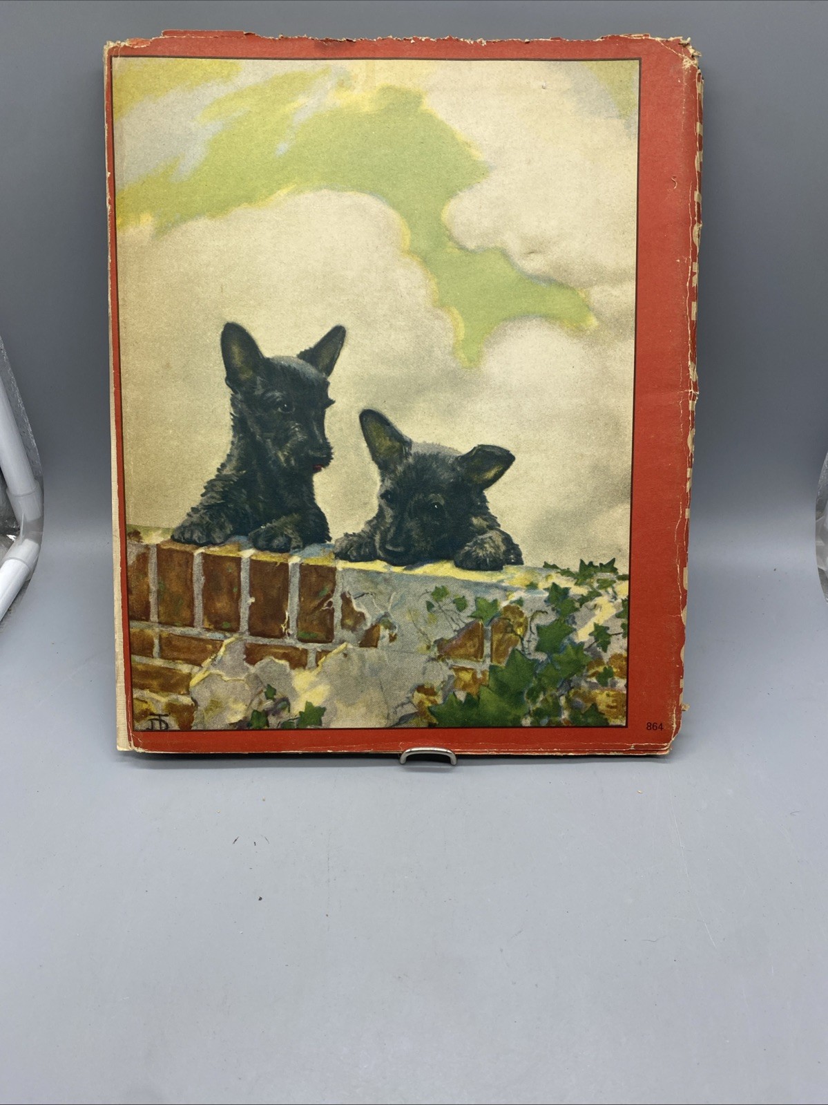 Picture Story Book 1943 Saalfield Various Animals HC DJ Spiral Beautiful Artwork