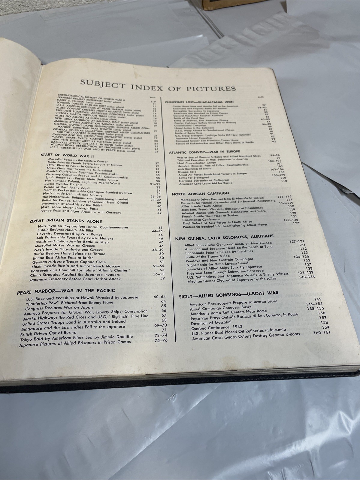 1946 Collier’s Photographic History Of World War II WW2 Hardback Book Vtg Pics