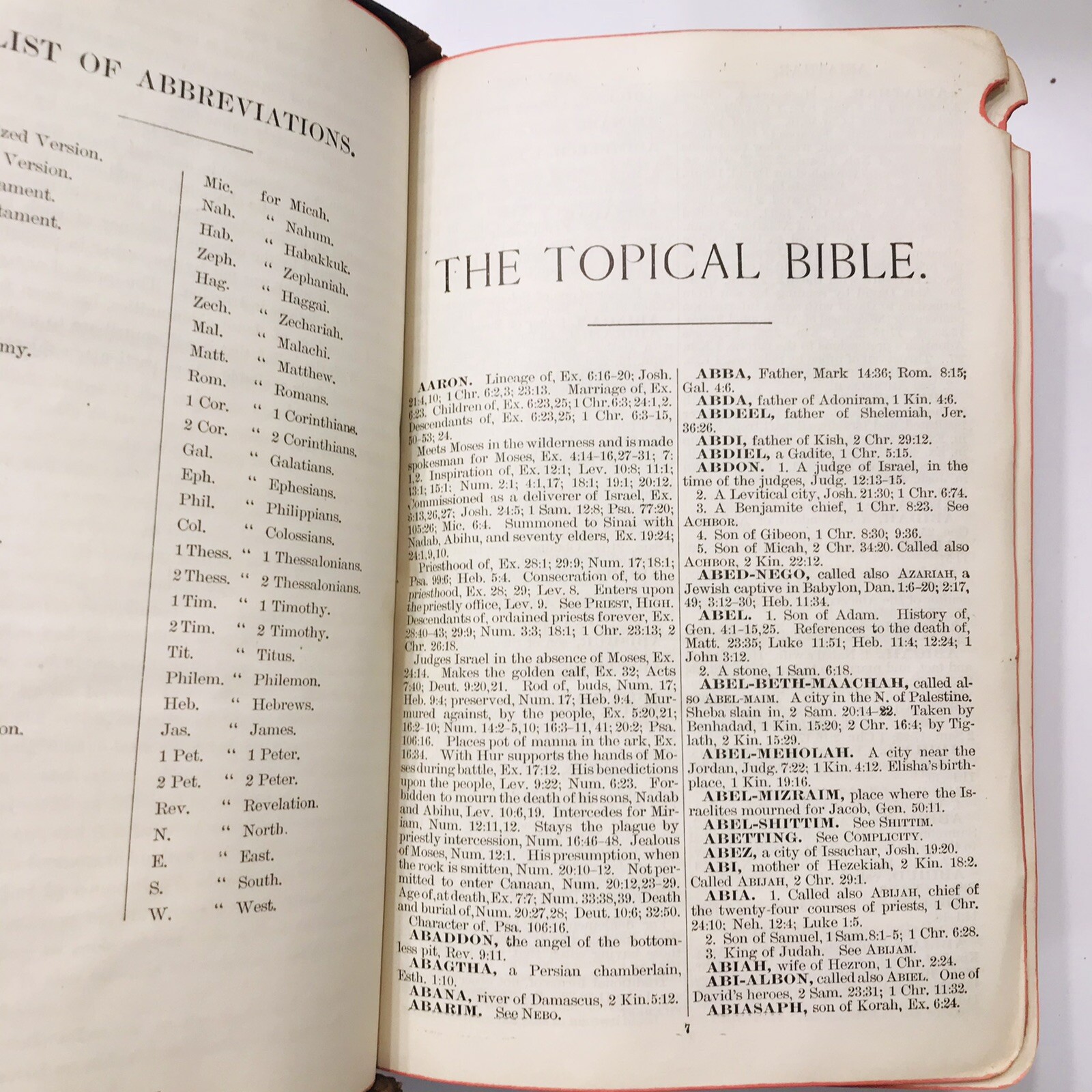 Nave’s Topical Bible 1900 Orville Nave All Edges Gilt Silk Sewed Damaged Cover