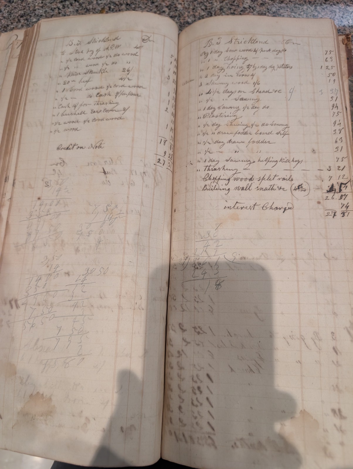 1850 To 1870 Sales Record Book