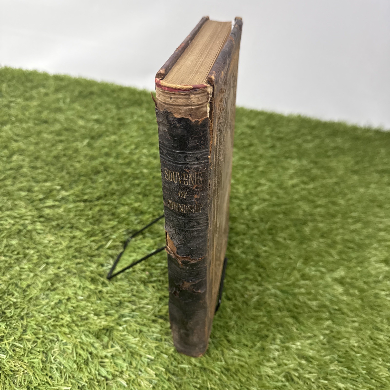 1850’s Souvenir Of Friendship – Illustrated Gift Book Leather Butterfeild Trail