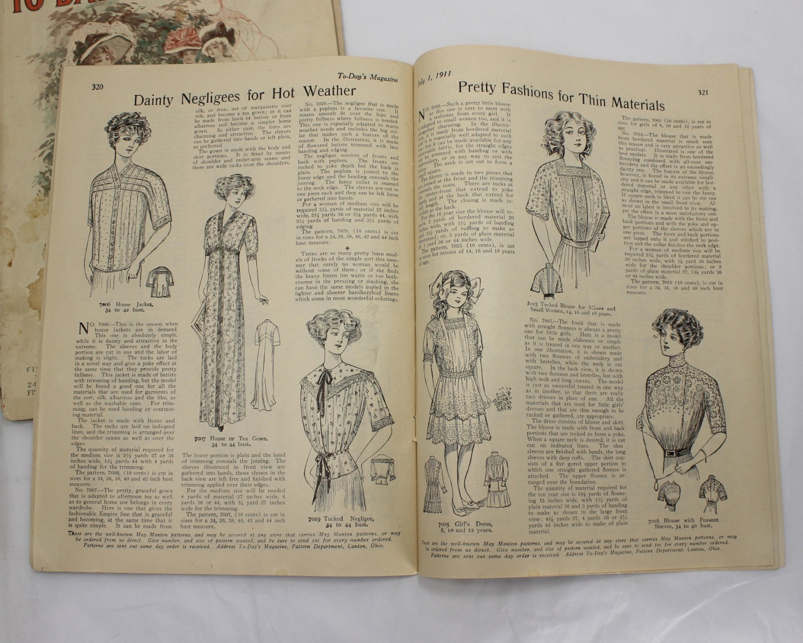 Antique Edwardian Fashion Magazine Lot of 3 To-Day’s May/July 1911