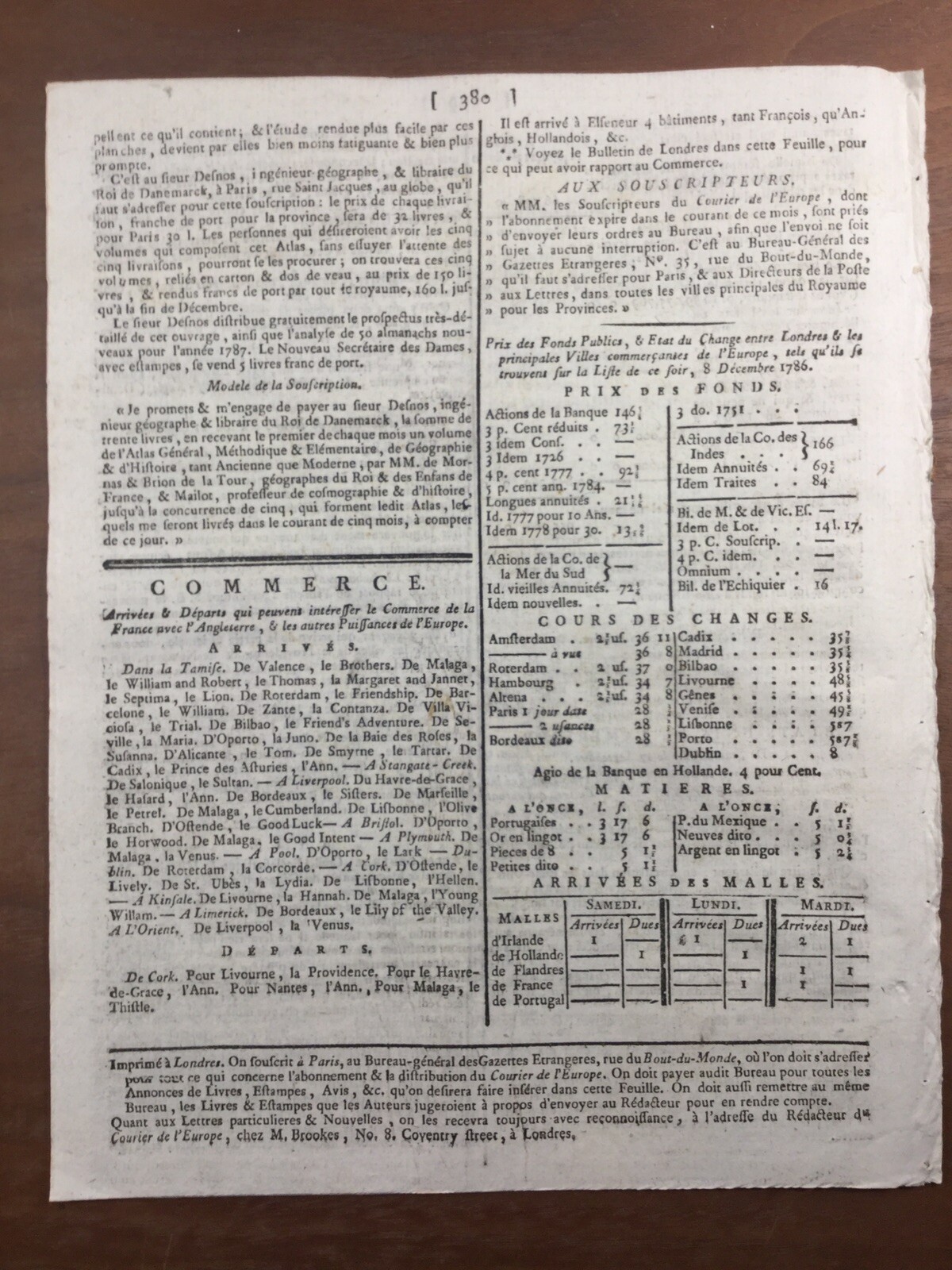 Porte-Monnaie States Unis 1786 New York NEWPORT Cagliostro Slave IN