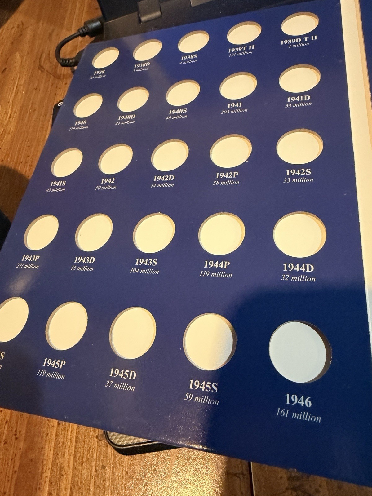 H.E. Harris & Co. Jefferson Nickel Coin Folder Album 1938-1961 + Coins! 5 Coins