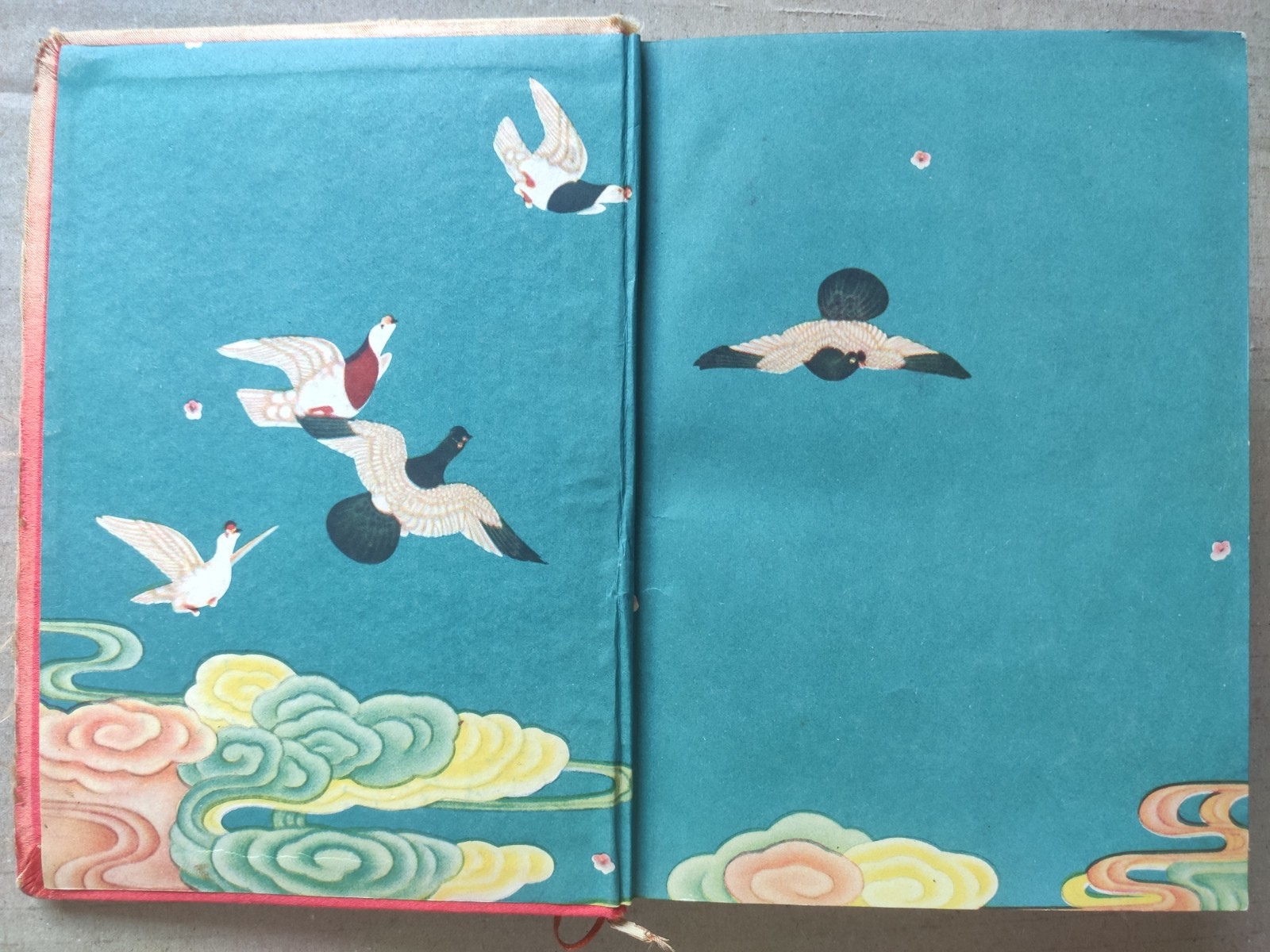 1955 Rare Chinese yearbook diary Communist poster painting art Mao Zedong era