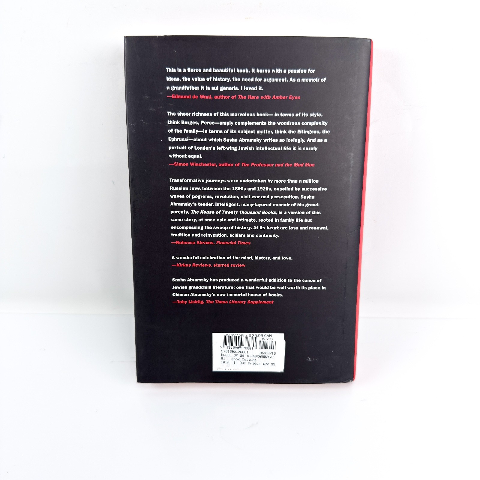 The House of Twenty Thousand Books – Sasha Abramsky – Hardback Signed