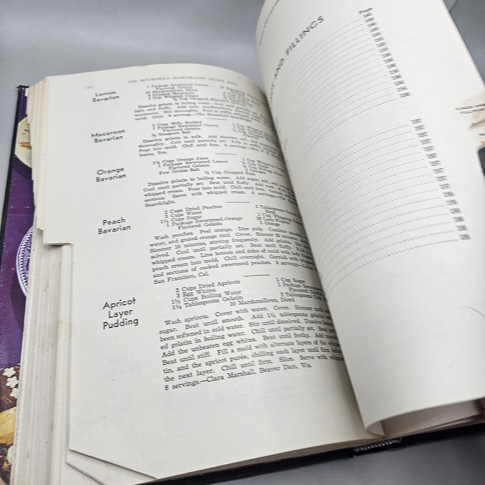 The Household Searchlight Recipe Book Vintage Cookbook 1945 Tabbed Index 18th Ed