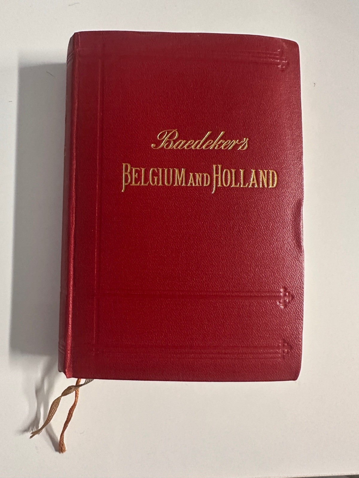 Vintage Baedeker’s Belgium and Holland Guide Book-1910