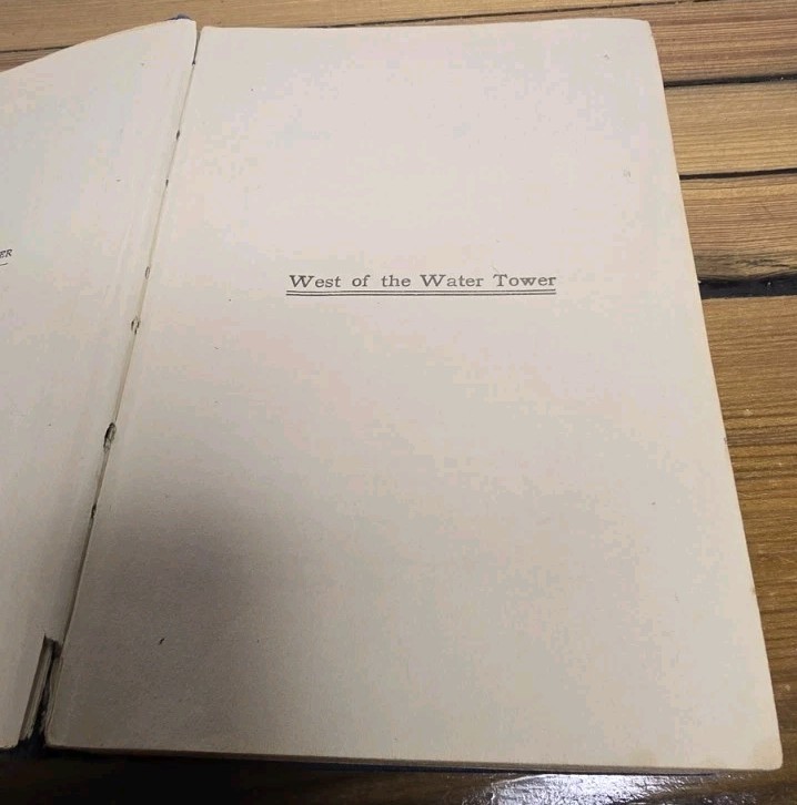 1923 WEST OF THE WATER TOWER Homer Croy First Edition Harper & Bros Hardcover