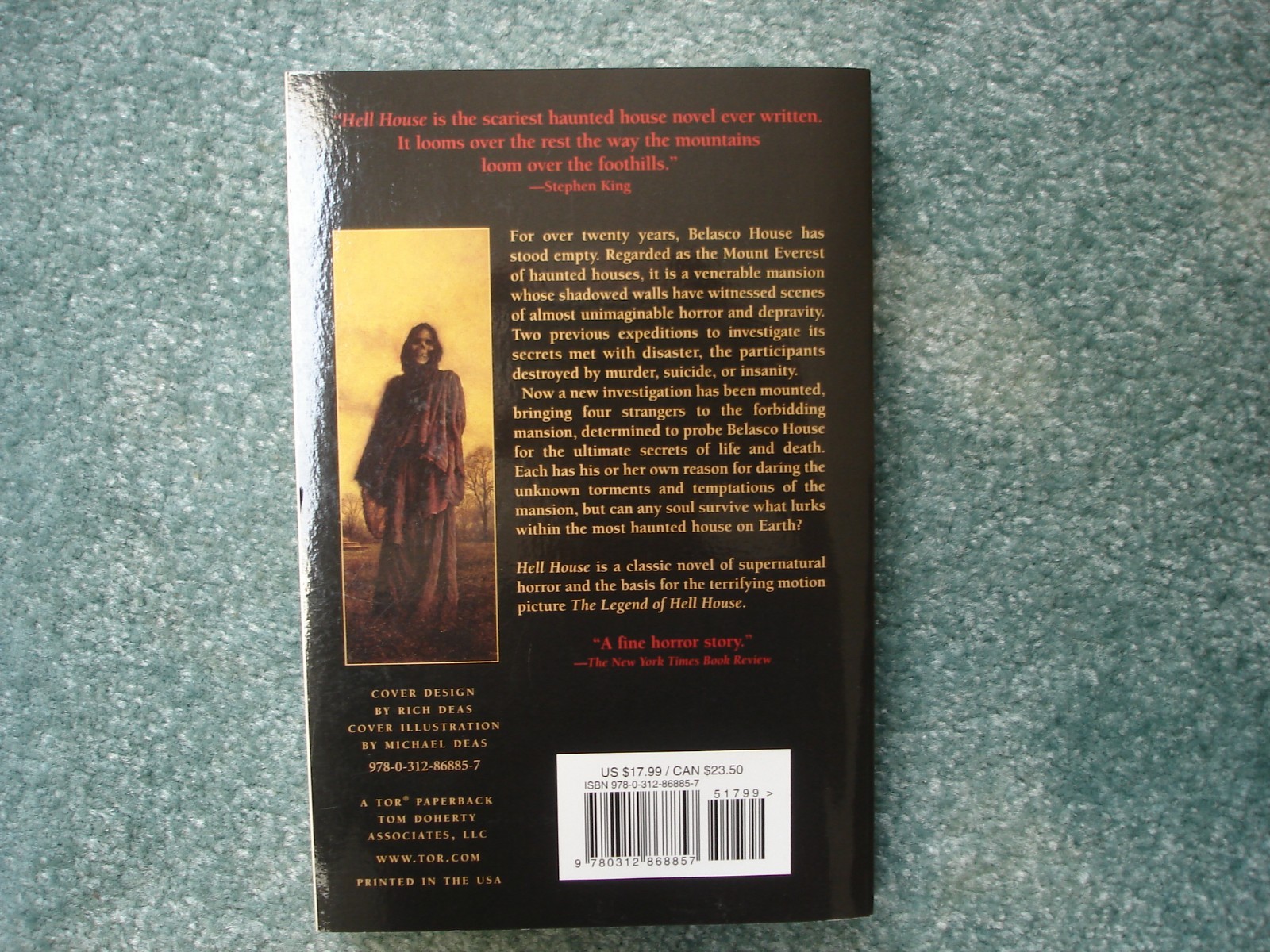 Hell House Richard Matheson trade paperback 1999 unread