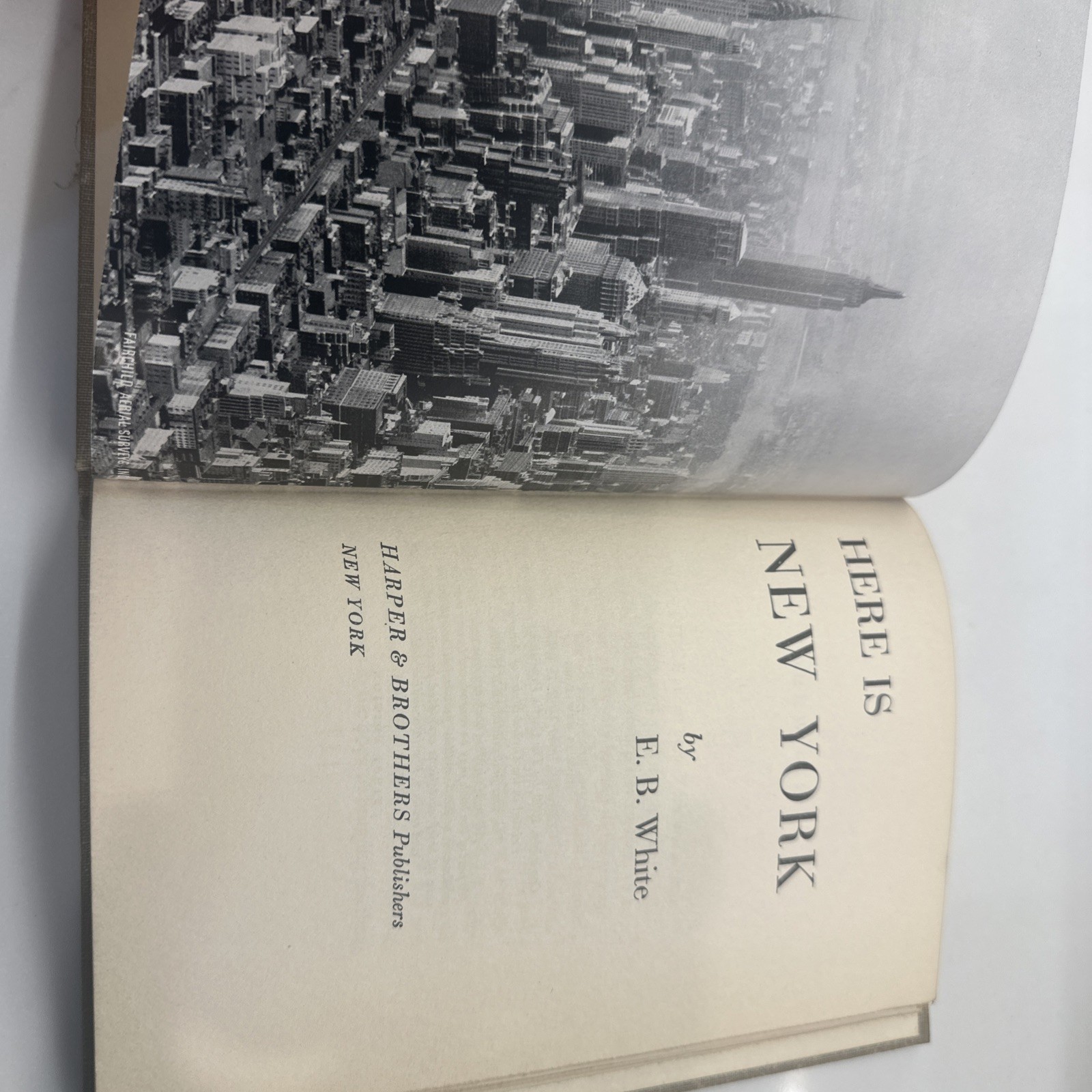 E.B. White Here Is New York Harper Brothers 1949 First Edition Hardcover Insert