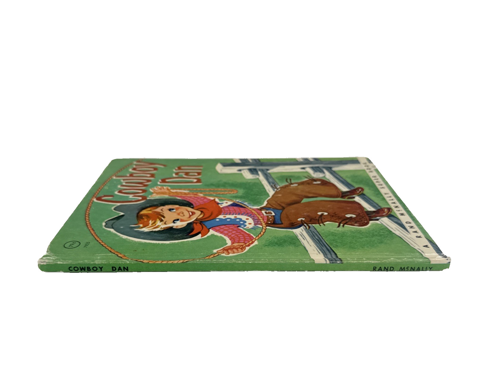 COWBOY DAN Vtg children’s Rand McNally Junior Elf Book Andy Cobb