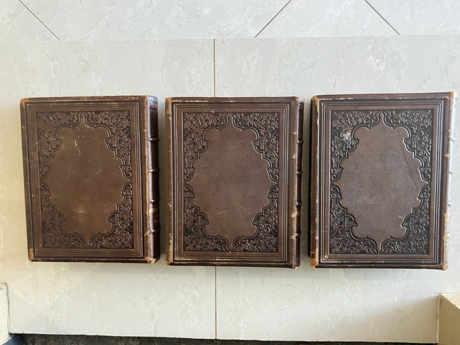 History of the United States, J. A. Spencer – 1858 leather 3 volume set