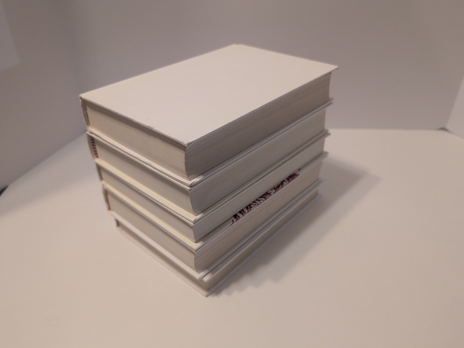 RANDOM Lot of 5 Hardcover Decor Books WHITE CREAM Shade Staging Home Decor Props