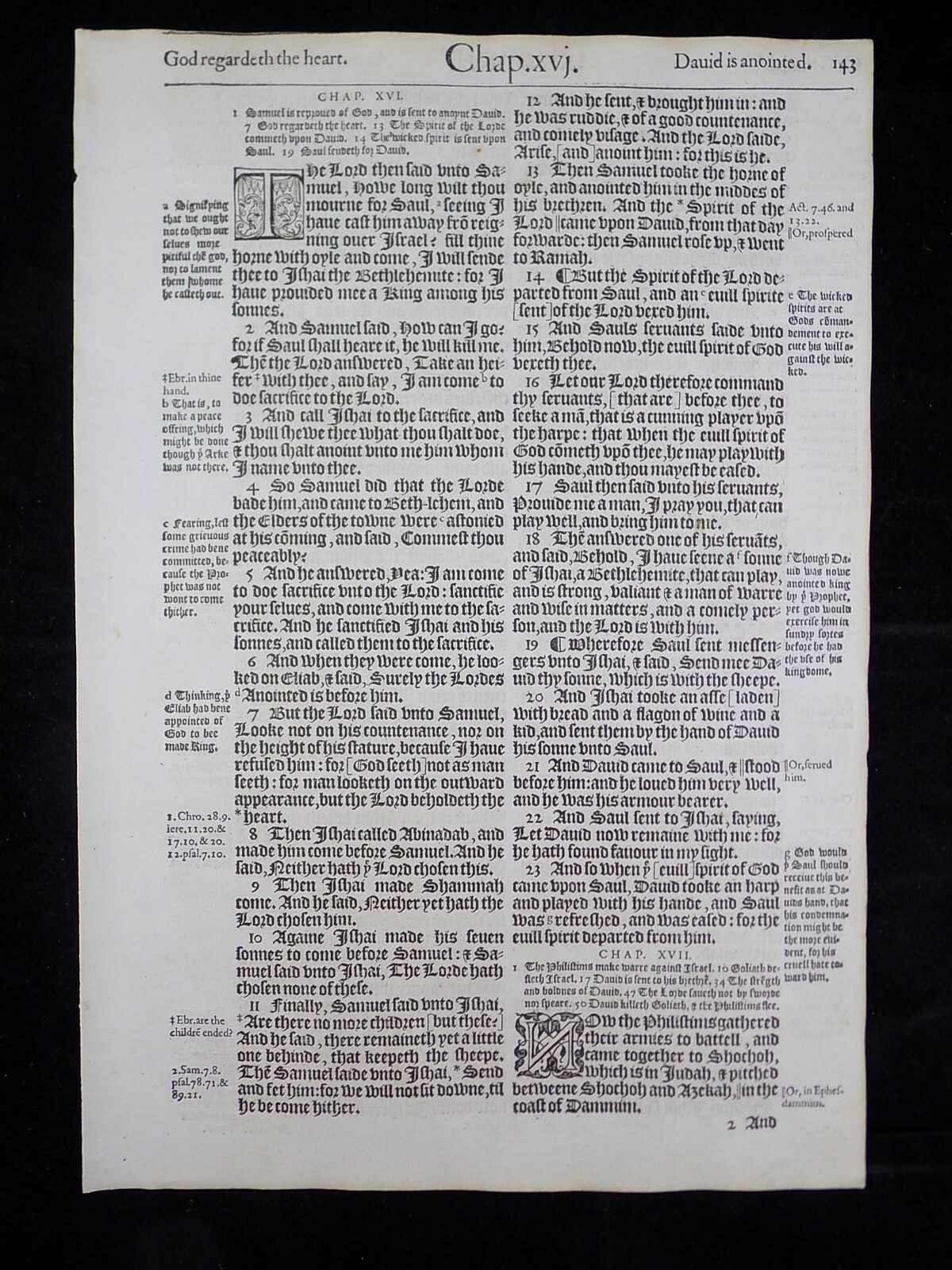 1583 Noblest Geneva Bible Folio- Book of First Samuel- YOU PICK