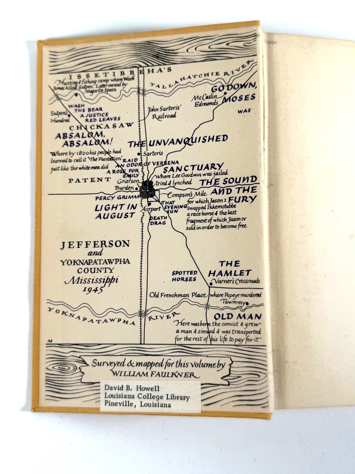 1946 1st/1st Portable Faulkner Malcolm Cowley Viking w/ Faulkner Map Book