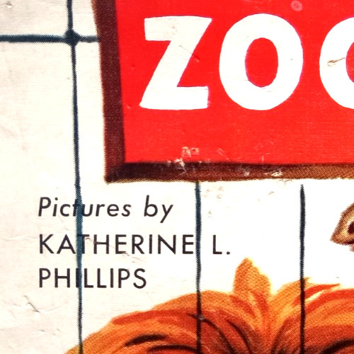 Original Vintage 1952 MY FIRST ZOO BOOK, Rand-McNally Duroplast Wipe Clean Pages