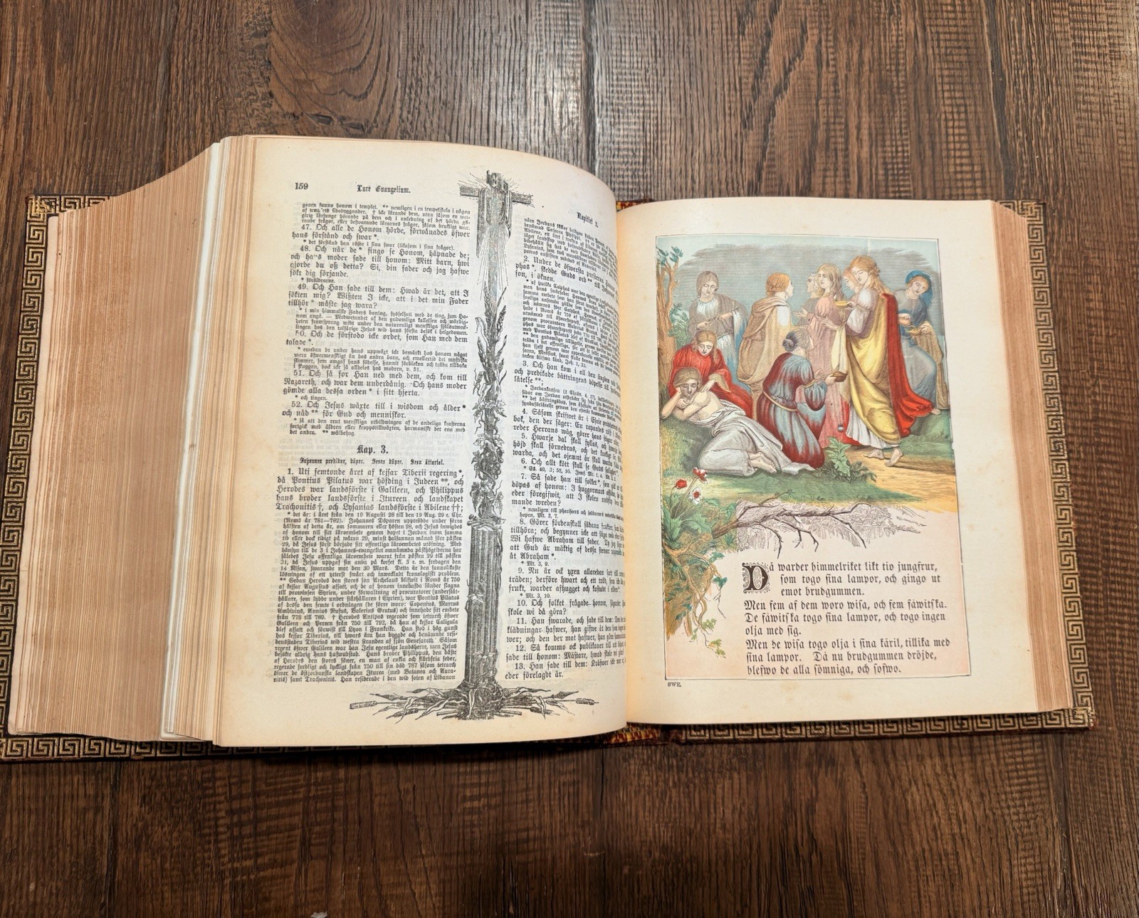Antique Swedish Family Bible Gustave Dore Illustrated Family Records -1890