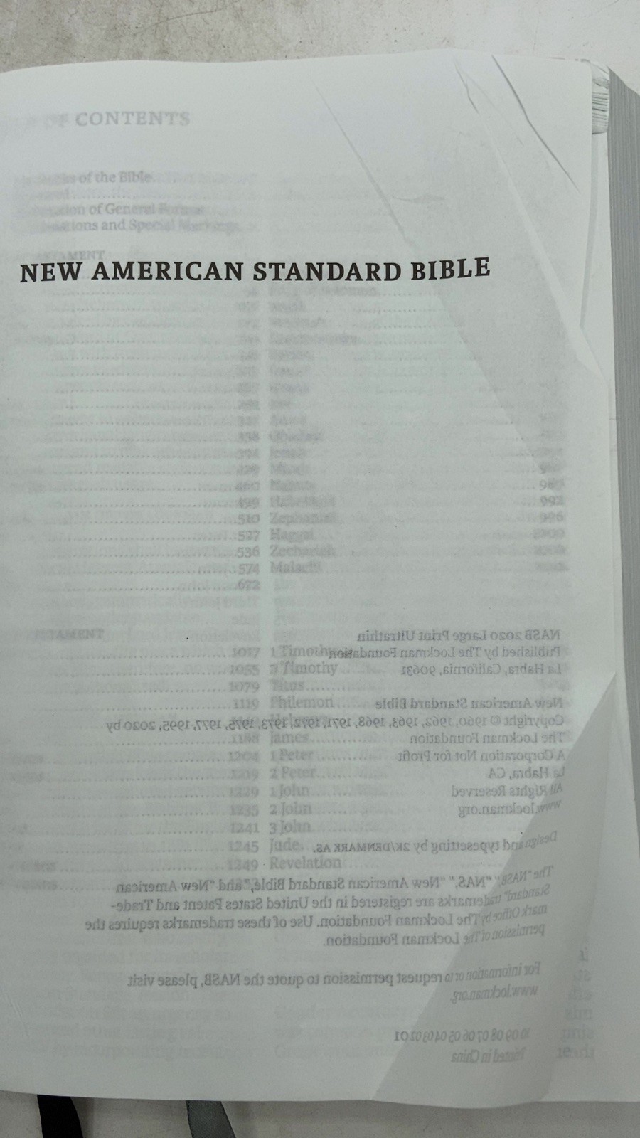 New American Standard Bible Hardcover NASB 2020 Large Print Ultrathin 2020