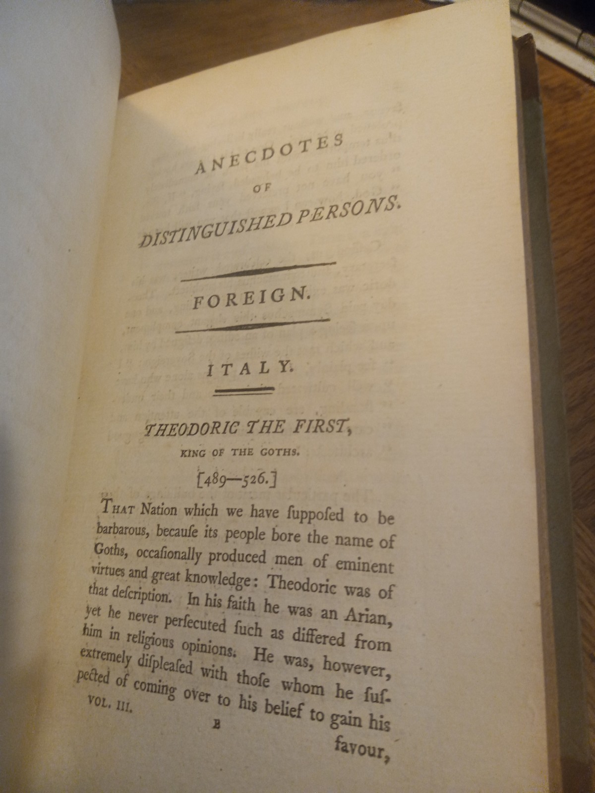 1798 ANECDOTES OF DISTINGUISHED PERSONS OF THE 15TH TO 18TH CENT ILLUST V 3 ONLY