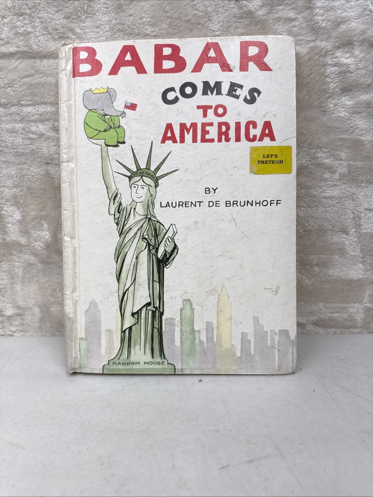 Vintage Book Babar Comes to America By Laurent De Brunhoff 1st Edition 1965 (GC)