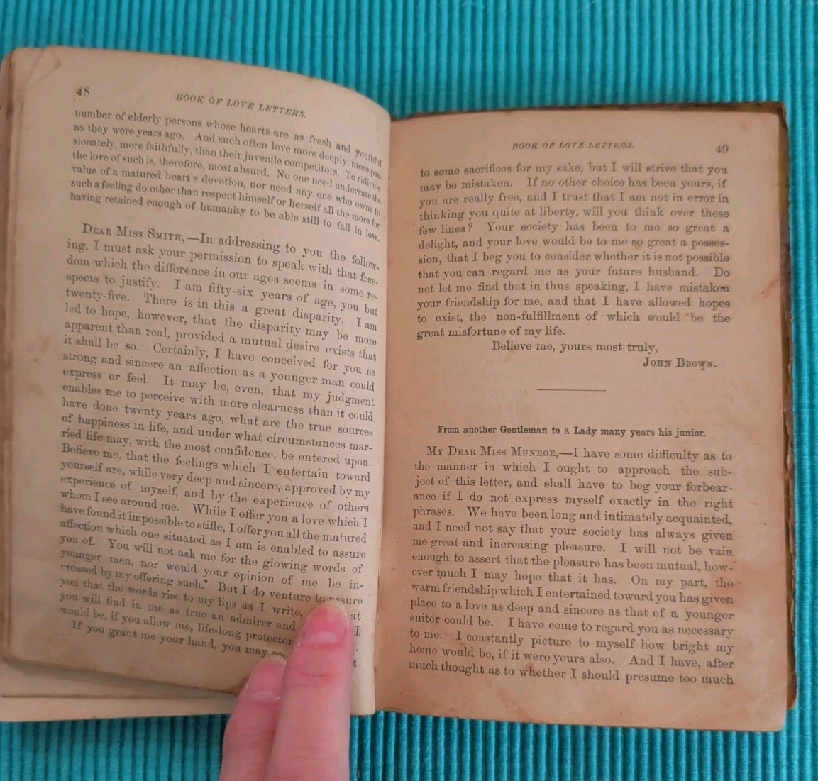 Antique 1867 North’s Book of Love Letters Courtship Marriage Ingoldsby North