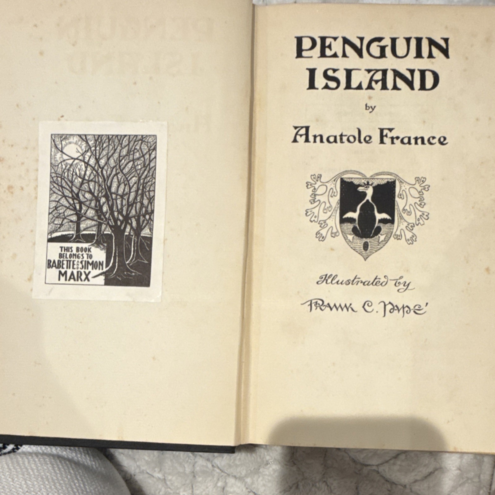 Anatole France Penguin Island Illustrated Hardcover Dodd Mead Frank C. Papé