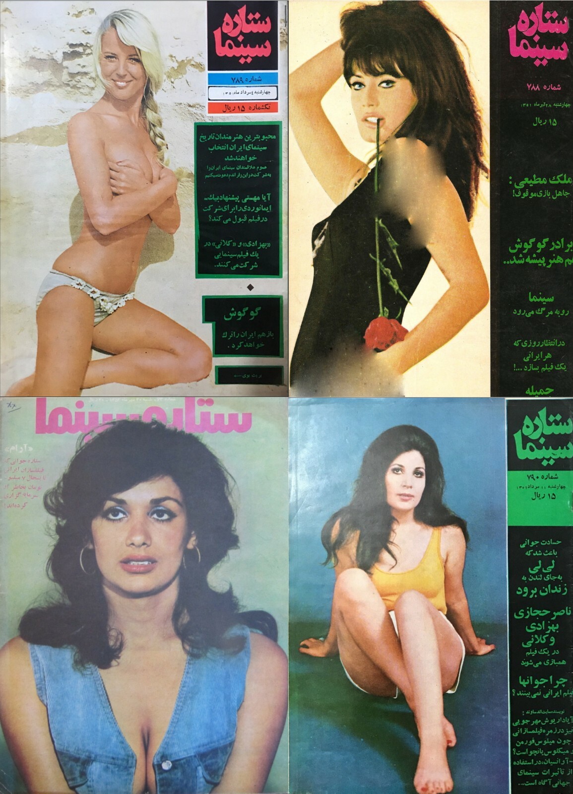 100 Old Issues Cinema Star ستارة سينما Persian Film Magazines (1967-1978) on DVD