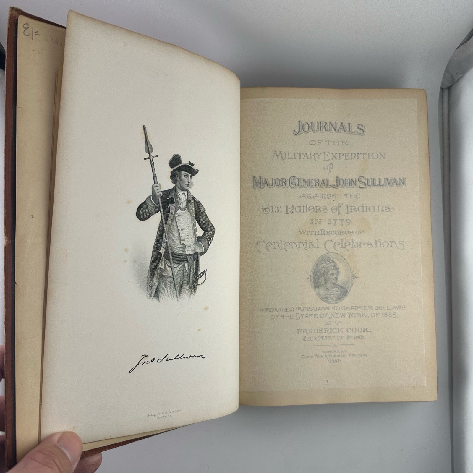 1887 General John Sullivan’s Indian Expedition 1779 Frederick Cook Maps HC