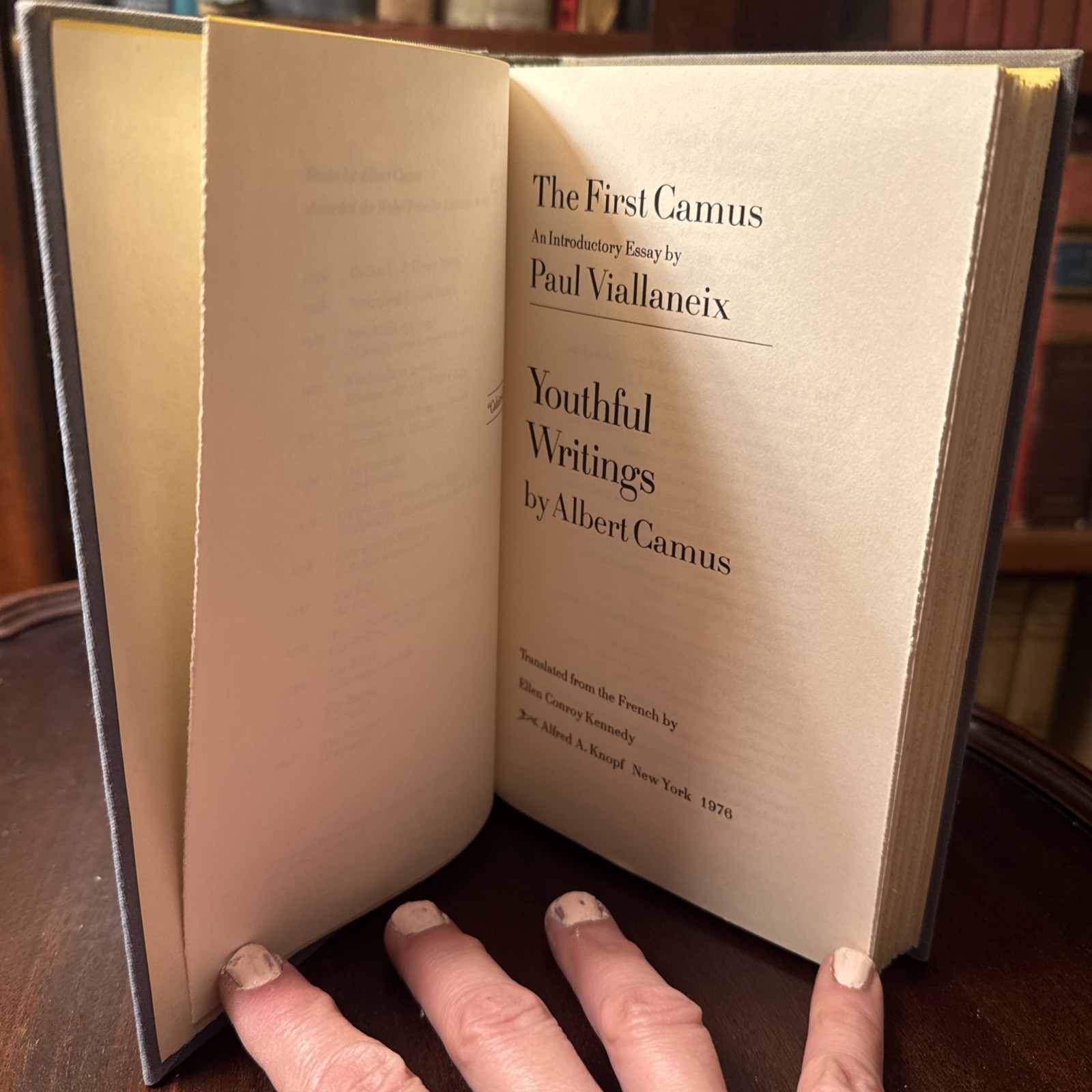 1976 ALBERT CAMUS Cahiers II First English Edition 1st Printing Knopf