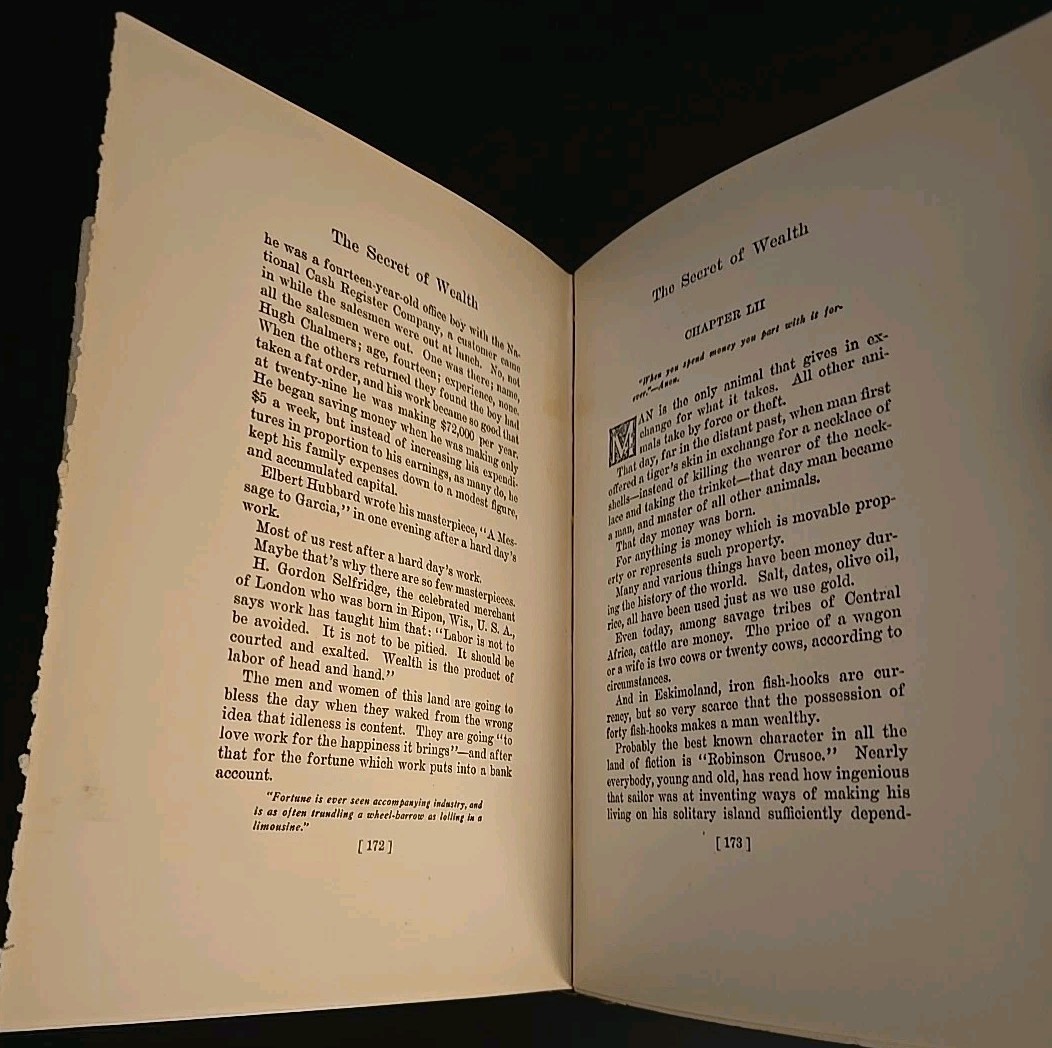 The Secret Of Wealth Franklyn Hobbs 1923 Hardcover Vintage Self Help