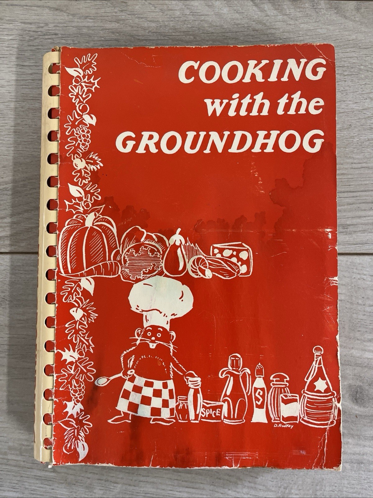 Vintage Cooking with the Groundhog 1967 sixth printing from Adrian Hospital