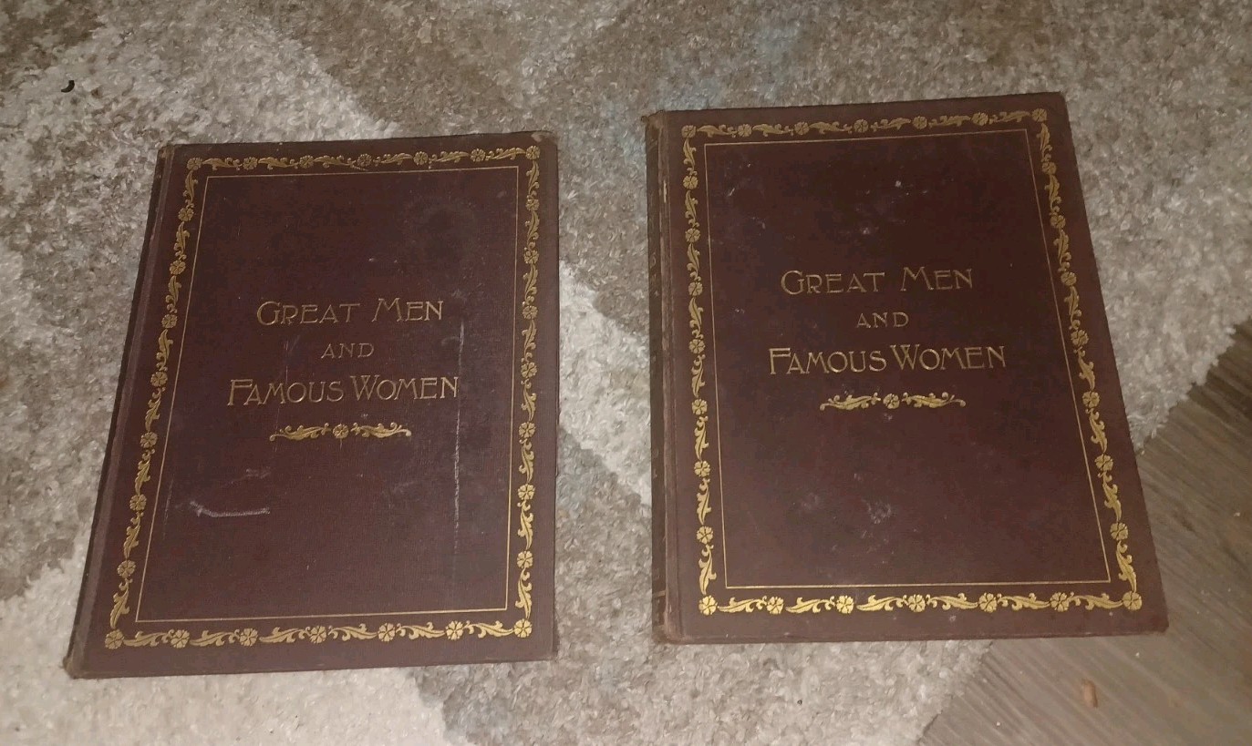 ANTIQUE 1894 Great Men And Famous Women Pen & Pencil Sketches Volume 3 & 6 NICE