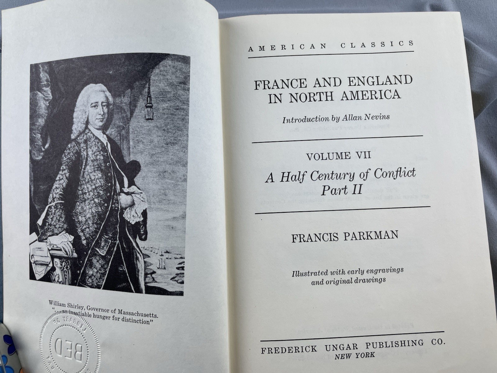 American Classics Francis Parkman 9 Volume Set France & England In North America