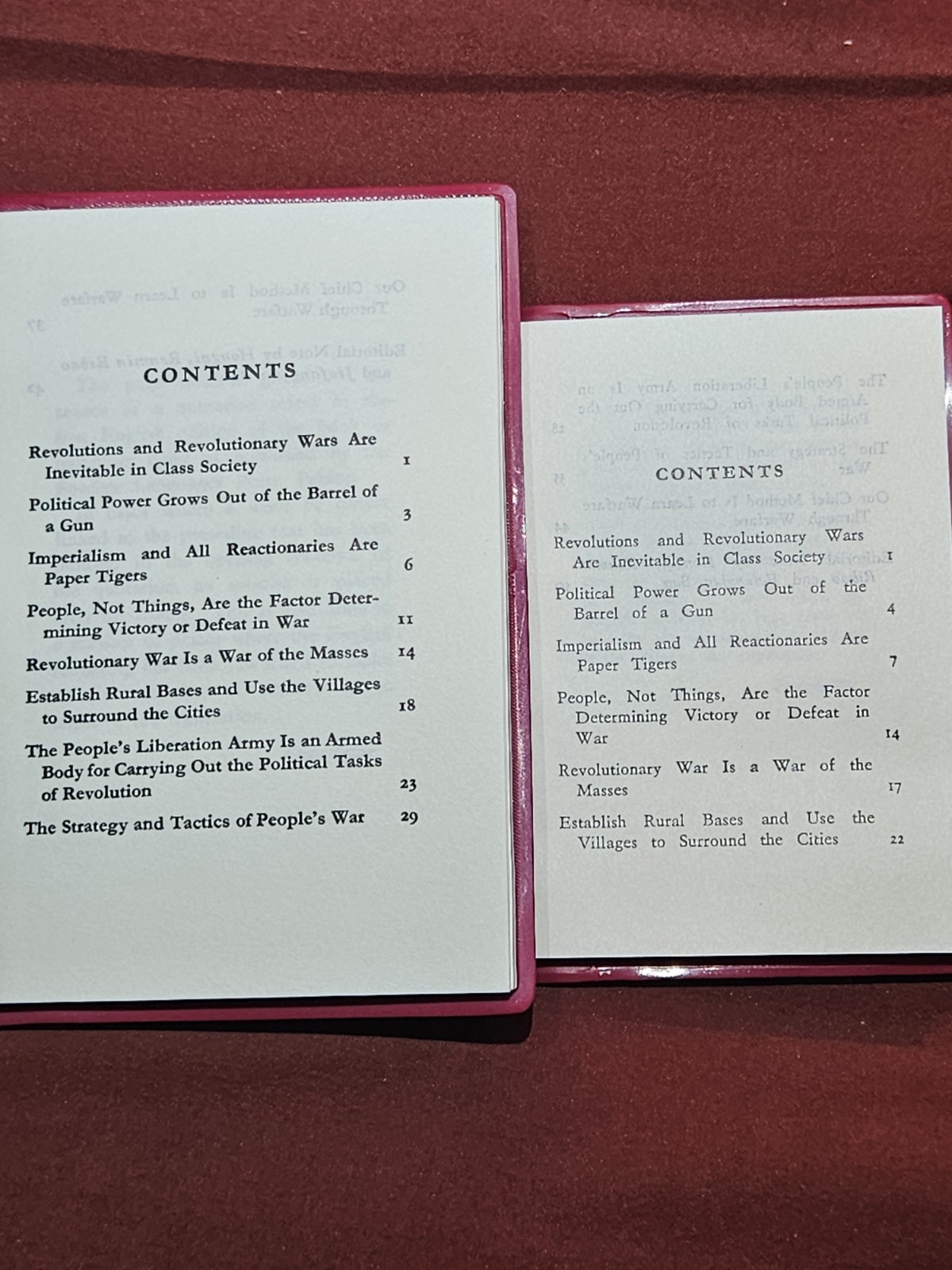 Two Red Book Versions Of The Same Book, CHAIRMAN MAO TSE-TUNG ON PEOPLE’S WAR