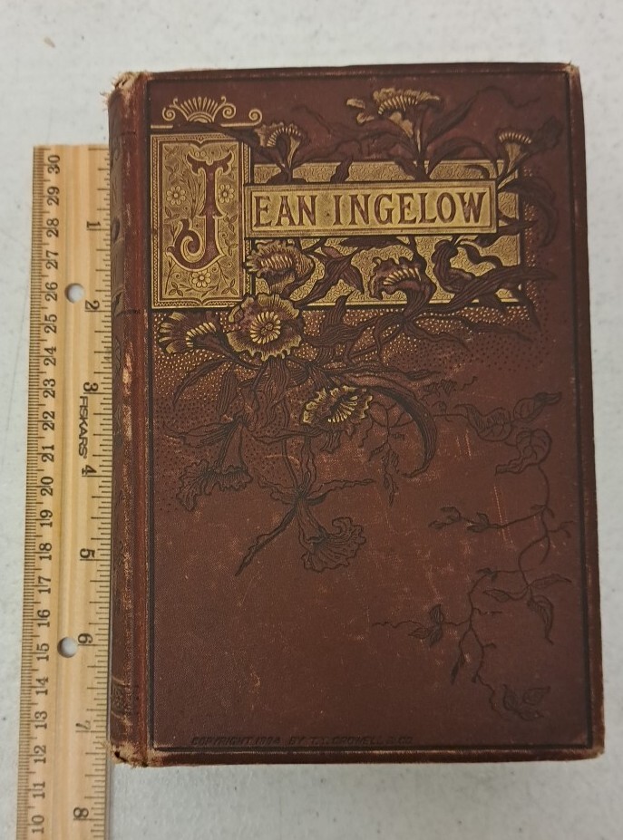 Beautiful Antique Book Gold Pages, 1863. Poetical Works Of Jean Ingelow #2.5.12l