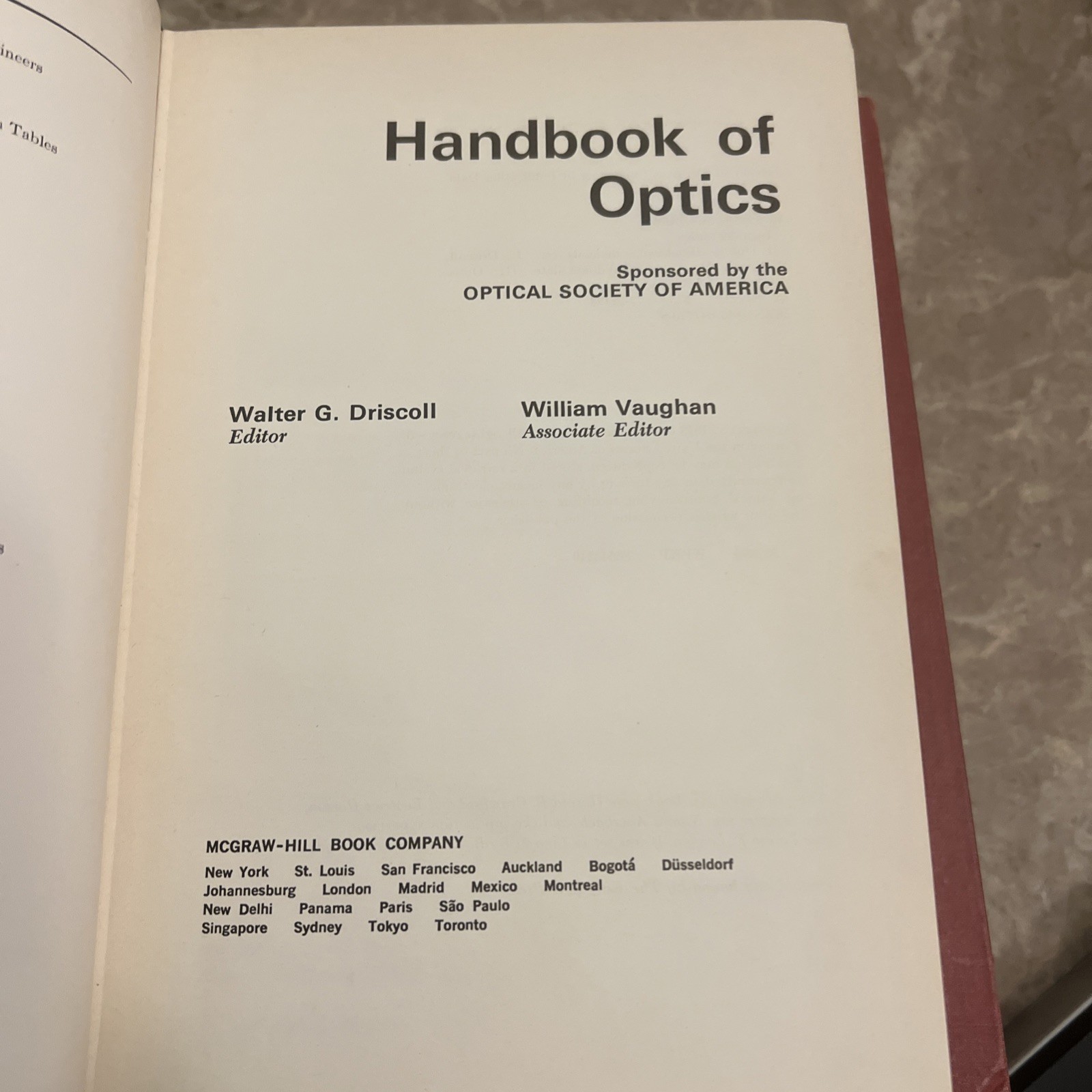 Vintage Physics Handbook Lot AIP Optics McGraw Hill Condon Odishaw HC