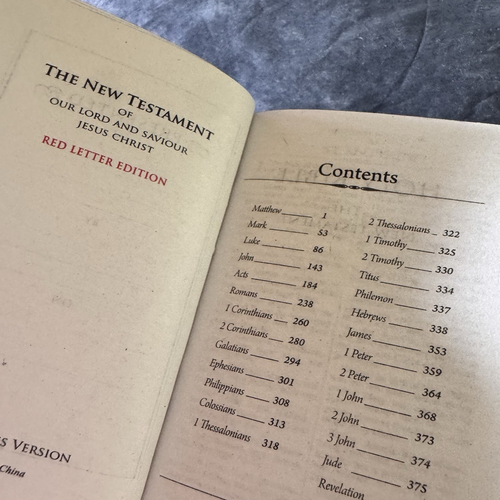 KJV New Testament Holy Bible Red Letter Edition Blue Faux Leather Pocket Size