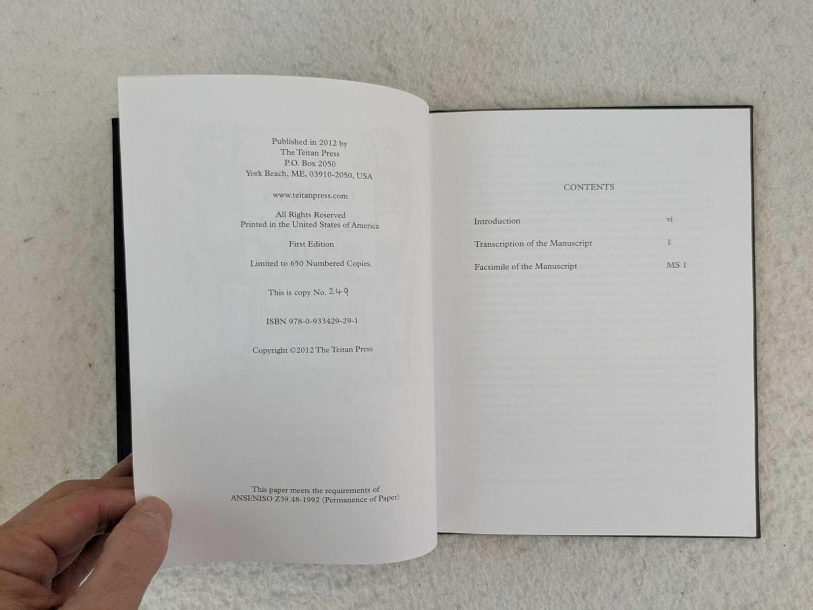 Frederick Hockley CLAVIS ARCANA MAGICA 2012 Teitan Press, ME First Edition