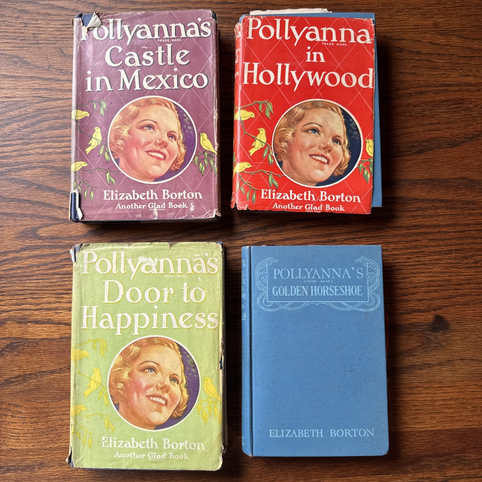 Lot of 4 Vintage Collectible Pollyanna Books 1931-1939 HC DJ