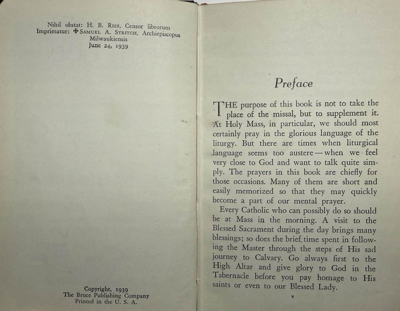 All Day With God, Vintage 1939 Holy Devotional Prayer Book.
