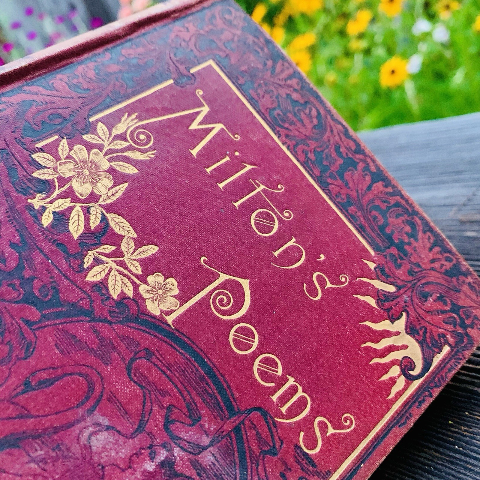 1886 The Poetical Works of John Milton Fine Decorative Binding Gilt Edges READ