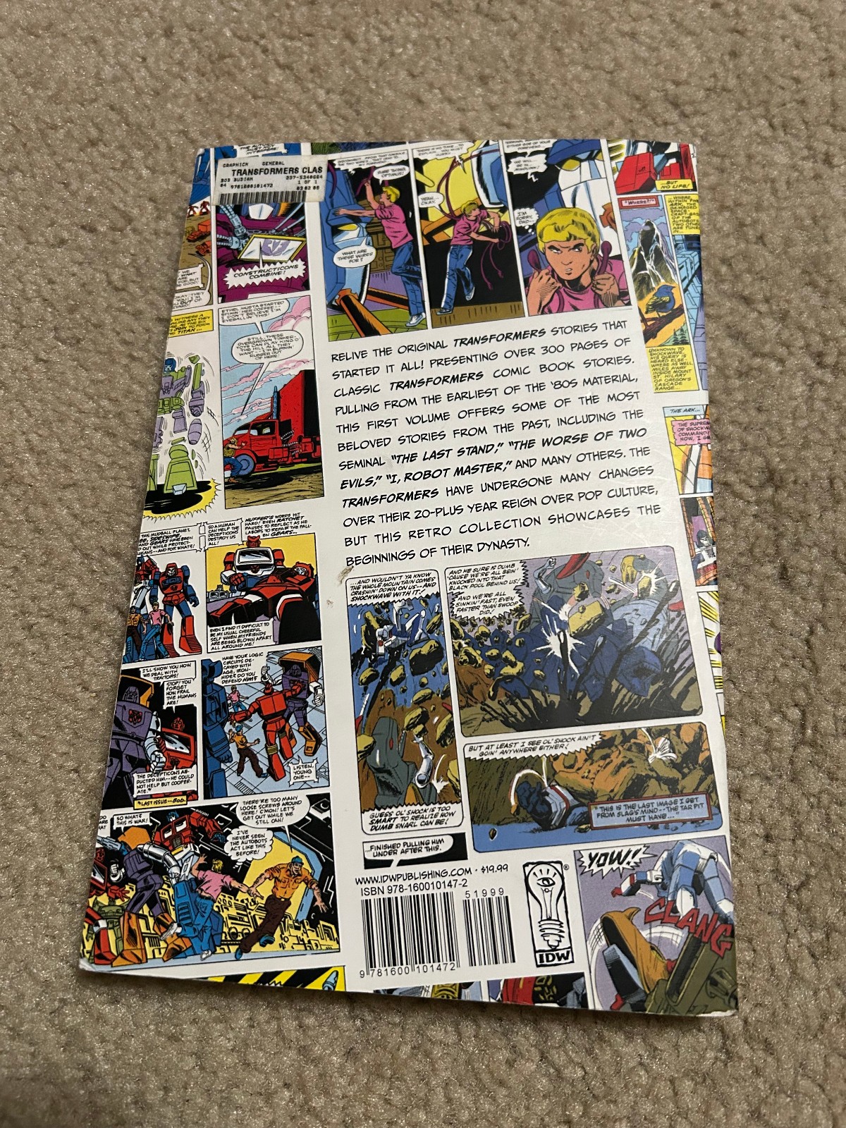 CLASSIC TRANSFORMERS VOLUME 1 TPB TRADE PAPERBACK 2011 IDW Comic Book
