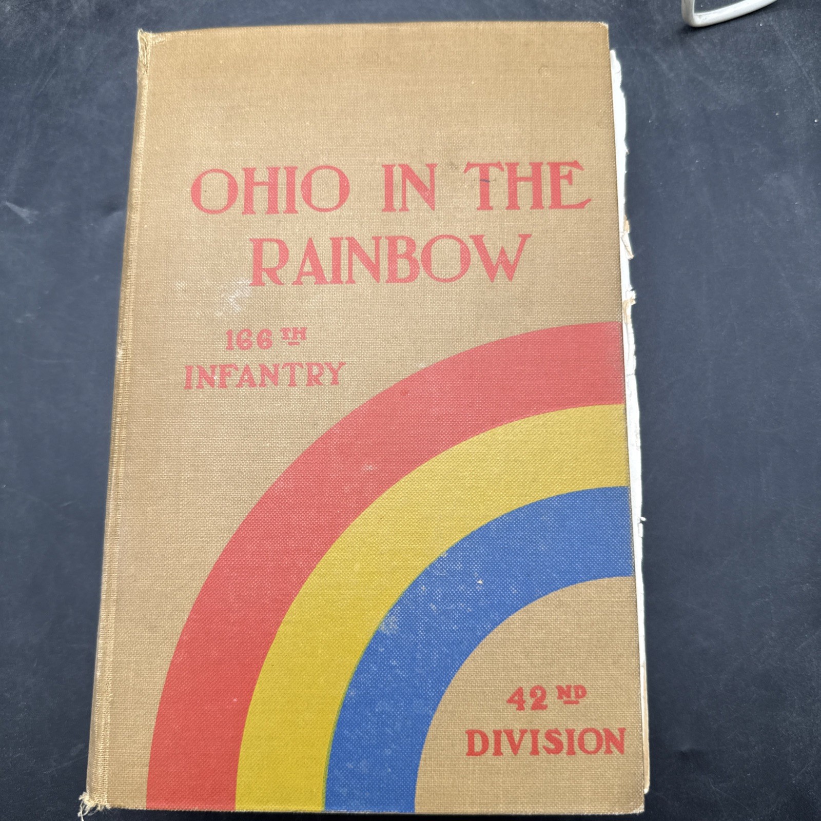 WWI Ohio in the Rainbow 166th Infantry 42nd Division HC 1924 WWI history